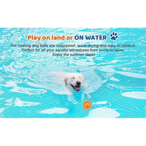Set med 3 pipande hundbollar 6,5 cm