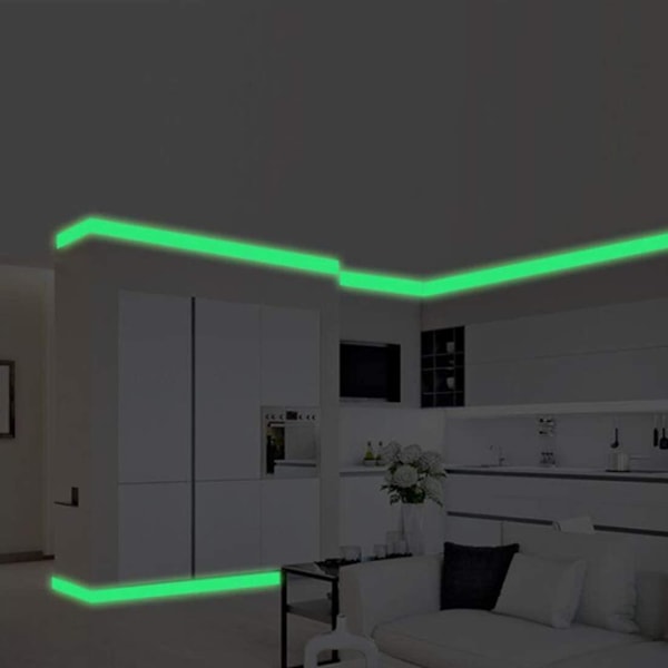 Självhäftande Självlysande Tejp, Fluorescerande Tejp 5m x 5cm Självlysande Tejp