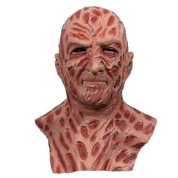 Freddy Kruger Mask + Handskar Skräck Halloween Rekvisita Vuxen Blodig Latex Kostym