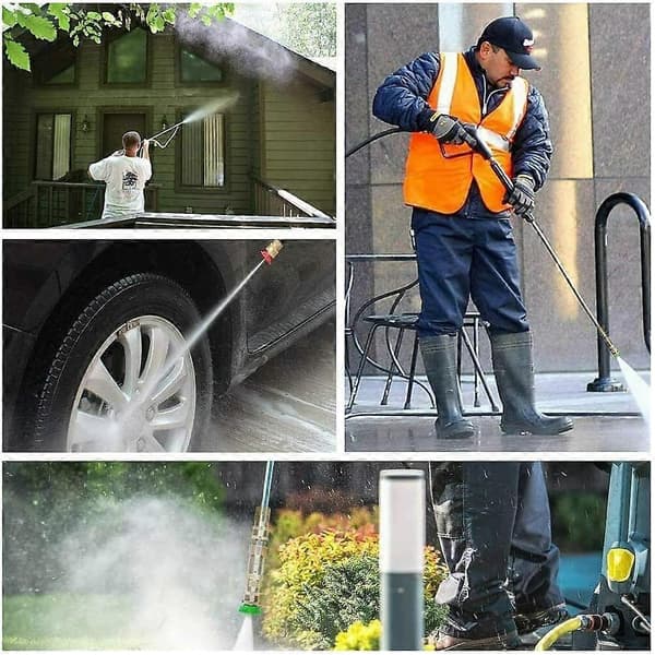 Turbomunstycke för högtryckstvätt, roterande 7-spetsmunstycke, 1/4' snabbkoppling, 4000 Psi, Svart