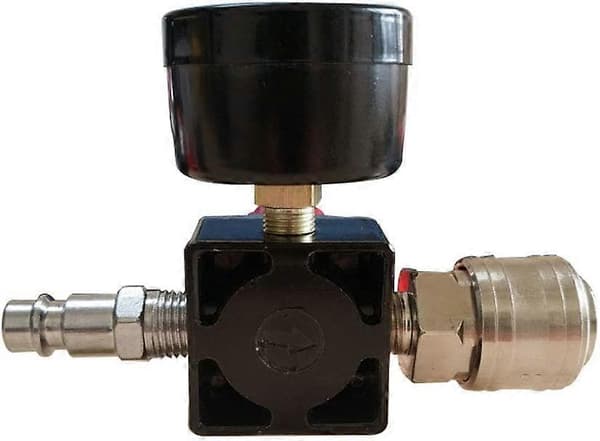 Luftkompressor Tryckregulator 1/4\" Pneumatisk Regulator, Med Anslutning 180psi 12bar (Trevägsventil)
