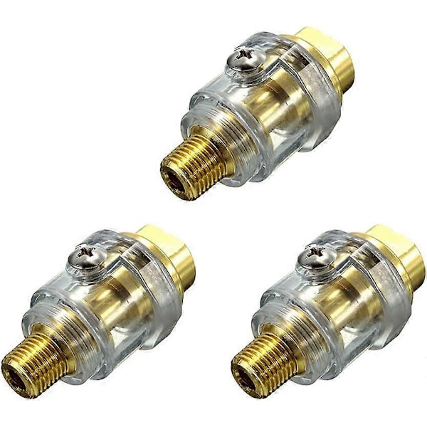 Pieces Mini Oljare, Pneumatiska Tillbehör, Pneumatisk Oljare, Inline Oljare, Pneumatisk Maskinsmörjare, för Pneumatiskt Verktyg 1/4 tum NPT Mini för Inline O