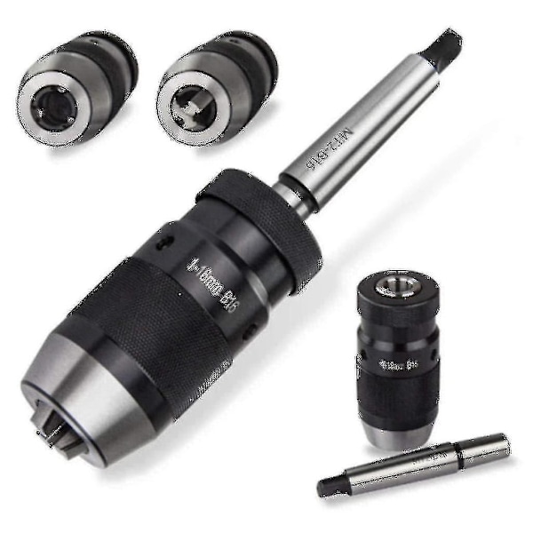 Borrfoder Snabbspännings Borrchuck 1-16mm B16 Med Koner Mk2 Auslappenblappe Skick: Ny