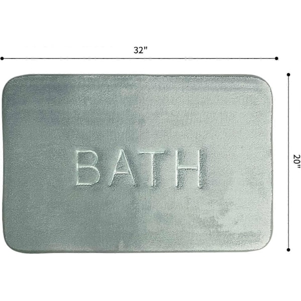 Badrumsmatta i Memory Foam, Broderad Badrumsmatta, 40 x 60 cm