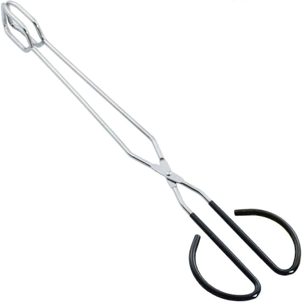 Extra Lång Sax-Tång 40 cm Rostfritt Stål Grilltång (Svart)