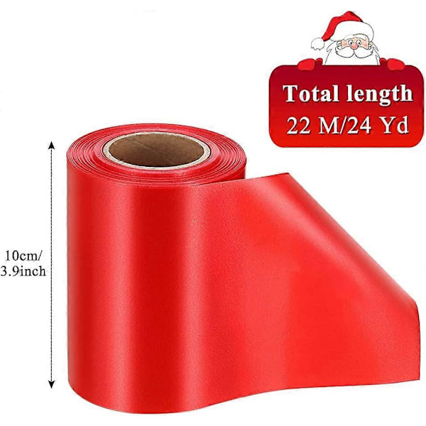 Rött band för presentinslagning (10cm 22m)
