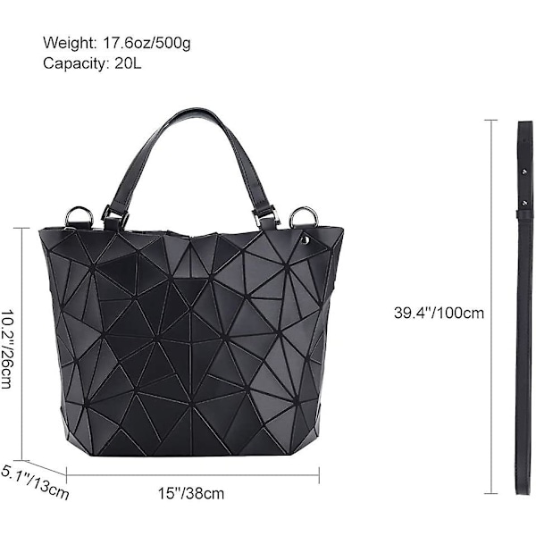 Handväskor Dam Geometrisk Väska Matt Svart Damväska Axelväskor Crossbody Väskor för Kvinnor