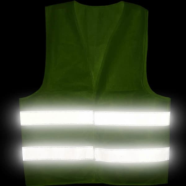 Varselväst med reflexränder, reflexväst, bilreflexväst (fluorescerande gul)