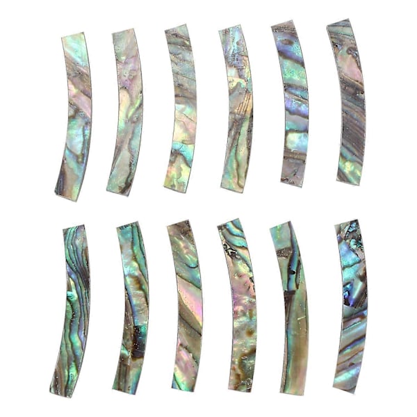 12 st Gitarr Ljudhålsrosett Paua Abalone Skal Inlägg Böjda Remsor Gitarr Ljudhål Inlägg 4mm W