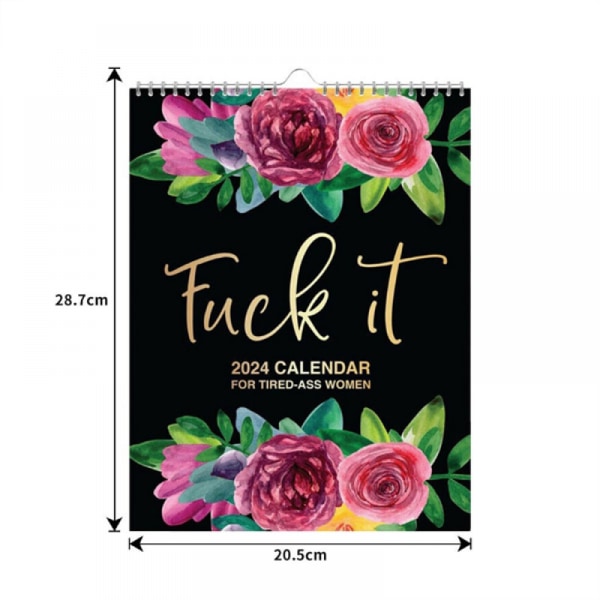 Väggkalender 2024 kalender för trötta kvinnor Xmas