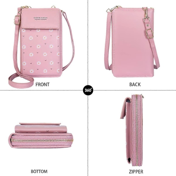 Mobilväska för kvinnor (Rosa)