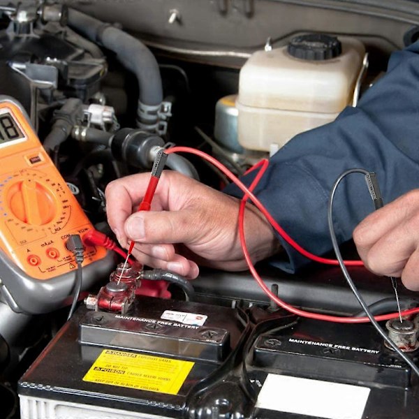 8 st Testprober, Testkablar för multimeter i rostfritt stål Multifunktionell testkabel (Röd och Svart)