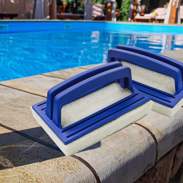 2 st Svampborste Vattenlinje Poolrengöringsborste Plast Poolborste Golv Vägg Poolborste Pool Vattenlinjeborste