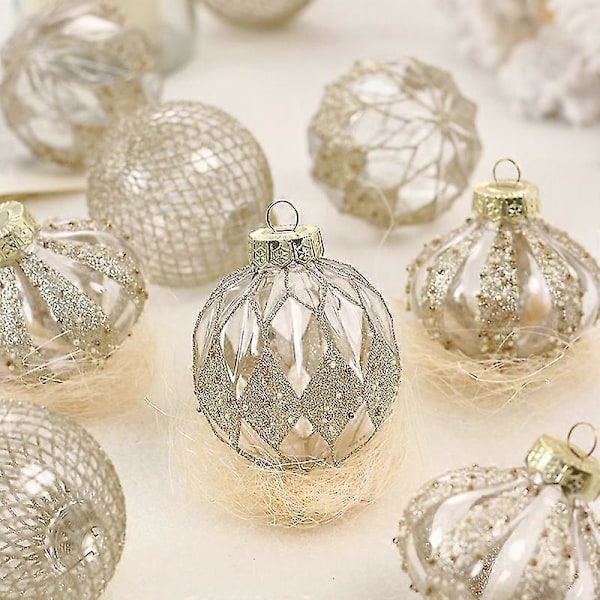 9 st 9 cm Trädkulor Flerfärgade Kuldekorationer Julgran Hängande Ornament För Hemmet Navidad Nyår