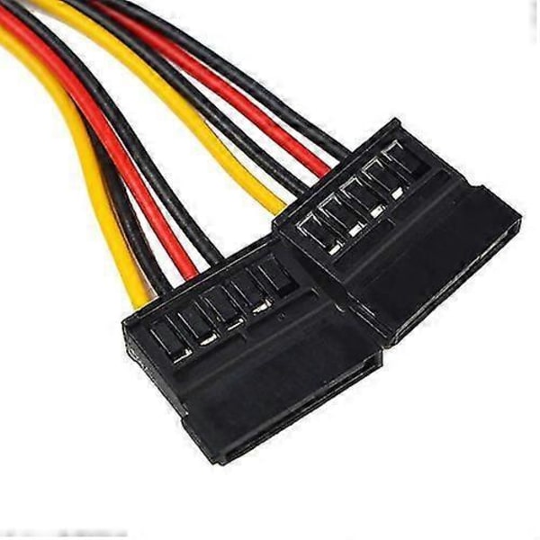 4-Pin IDE Molex till 15-Pin 2 Seriell SATA Hårddisk Strömadapterkabel