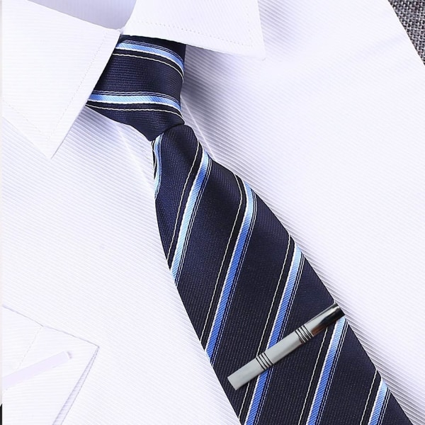 4st slipsklämma, slipsnål herr slipsklämma, silver slips Cl