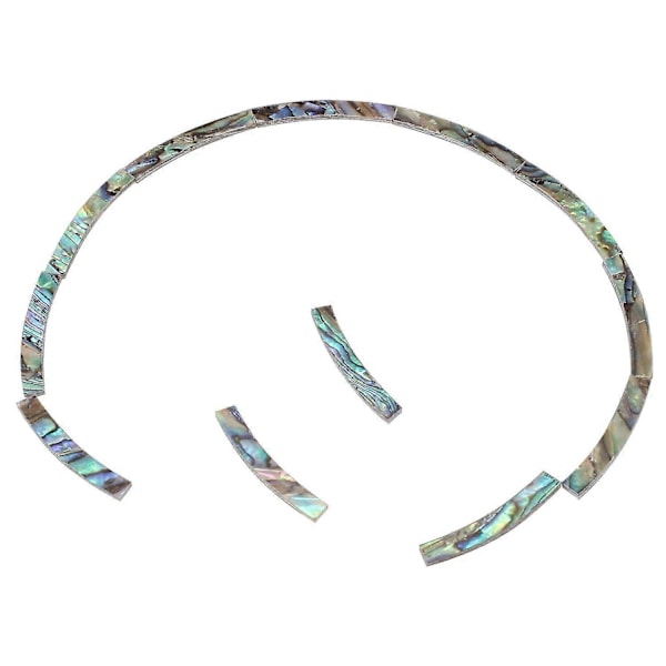 12 st Gitarr Ljudhålsrosett Paua Abalone Skal Inlägg Böjda Remsor Gitarr Ljudhål Inlägg 4mm W