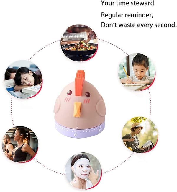 Kökstimer, 1 Styck Hållbar Portabel Timer Mekanisk Timer 55 Minuter Kökstimer, Designad
