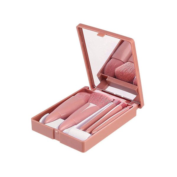 5-delad sminkborste set, spegelbox borste set, P