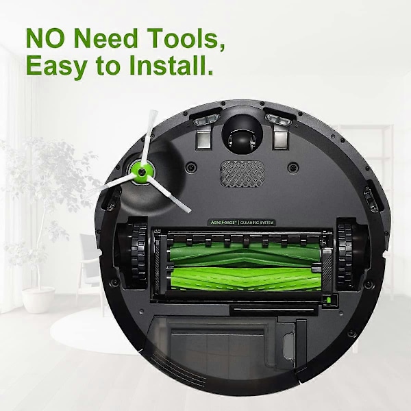 Ersättningsdelar Huvudborste för iRobot Roomba i7 i7+ / i7 Plus E5 E6 E7 Dammsugare Reservdelar med 4 Gummiborstar