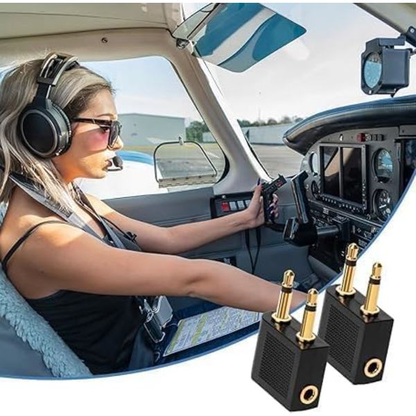 4-pack flygplansadaptrar för hörlurar