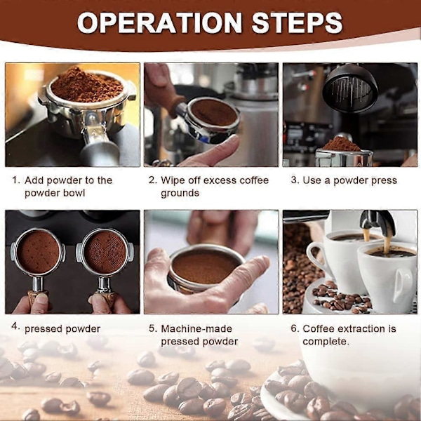 Ny 58mm Nål Kaffe Tamper Distributör Espresso Omrörare Omrörningsverktyg Rostfritt Stål Espresso Kaffe Omrörare Nål Distributionsverktyg