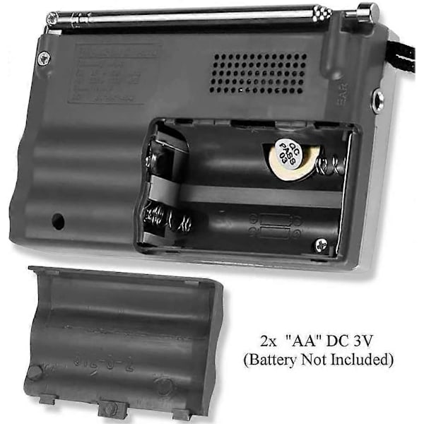 Mini Retro Stil Fickradio 2 Band AM-FM BC-R21 Batteridriven
