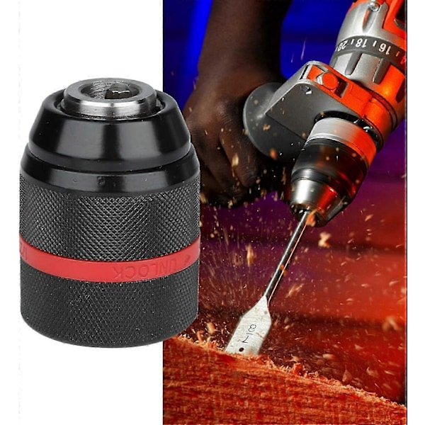 Milwaukee Borrchuck Ersättning Borrchuck Nyckellös Handborrchuck 1 2-20Unf Fäste 2~13Mm Självdragande Multifunktionell Borrchuck