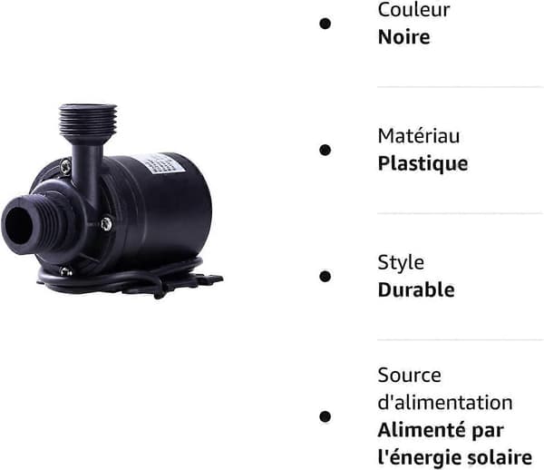 DC 12V Borstlös Dränkbar Vattenpump 800L/H 5M för Poolfontän Solcirkulationssystem Vattencirkulationssystem