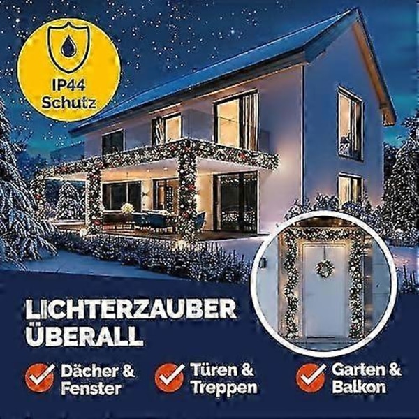 Julgirlang Belyst Dekoration Fjärrkontroll 5m 80 LED Timer Dimbar 7 Ljuslägen Utomhus Juldekoration Julgirlang Gran