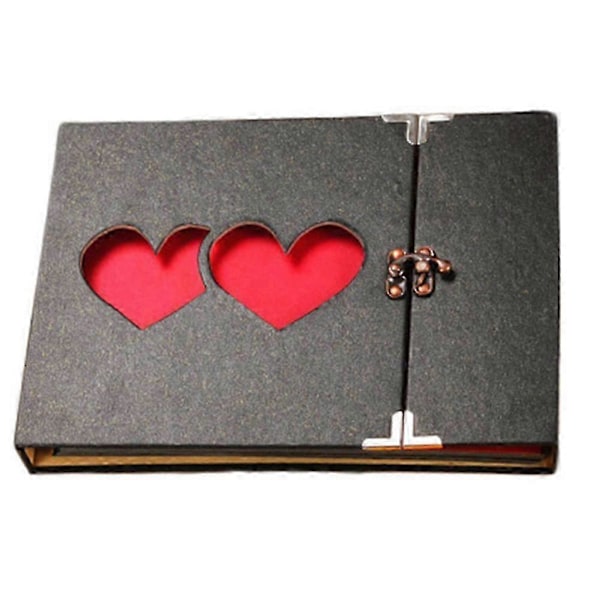 Fotoalbum för Egen Design Scrapbook Album Svarta Sidor Fotobok för Inklistring Fotoalbum Bröllop, Jul Alla Hjärtans Dag Födelsedag Jubileum