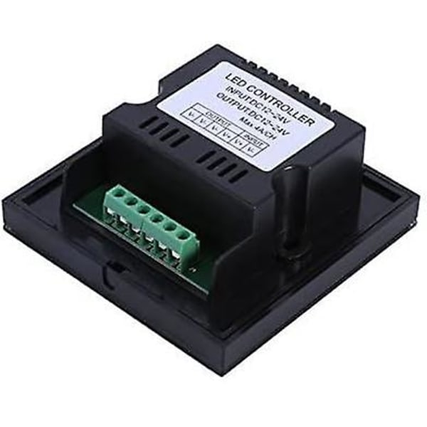 DC 12-24V LED Touch Väggkontrollpanel med Justerbar Ljusstyrka Dimmer (Färg: Svart)