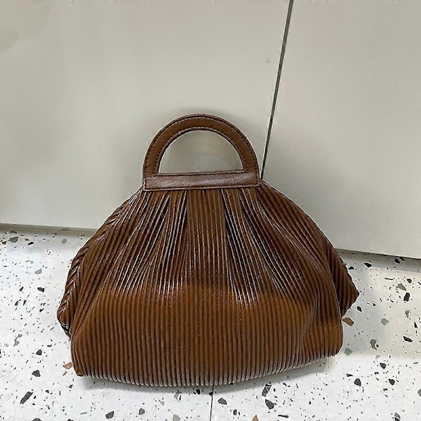 Sammetshandväska Skrynklig Design Clutch Väska Axelremsväska Crossbody Väska Ryggsäck