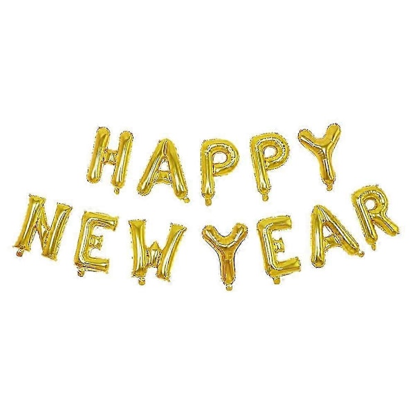 Partydekoration Ballonger, 2 set 16 tum Happy New Year Ballonger för Happy New Year Dekorationer