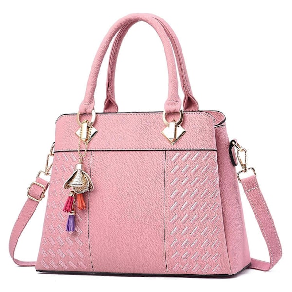 Dam Crossbody Axelväska PU Läder Små Handväskor Multi Ficka Satchel Tofs Messenger Väska för Damer &amp; Flickor -10