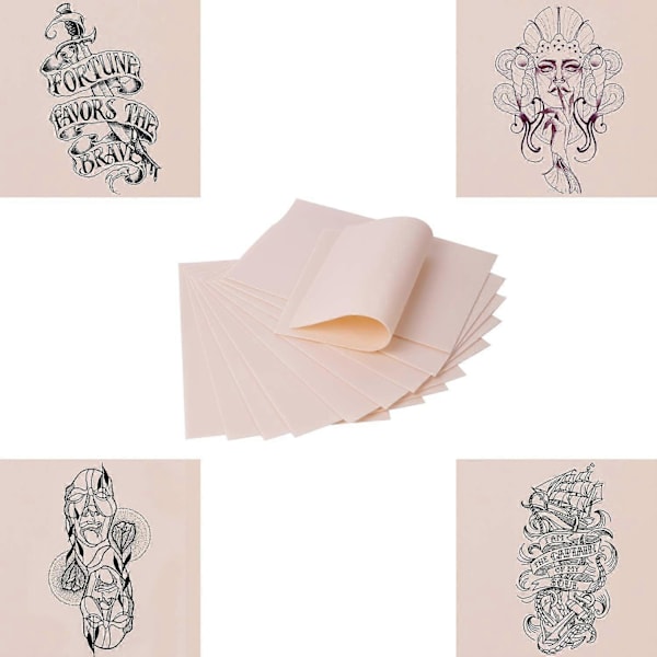 Blank Tattoo Tatueringsövningshud, Dubbelsidig 10 st 20x15 cm Tatuerings- och Ögonbrynsövningshud