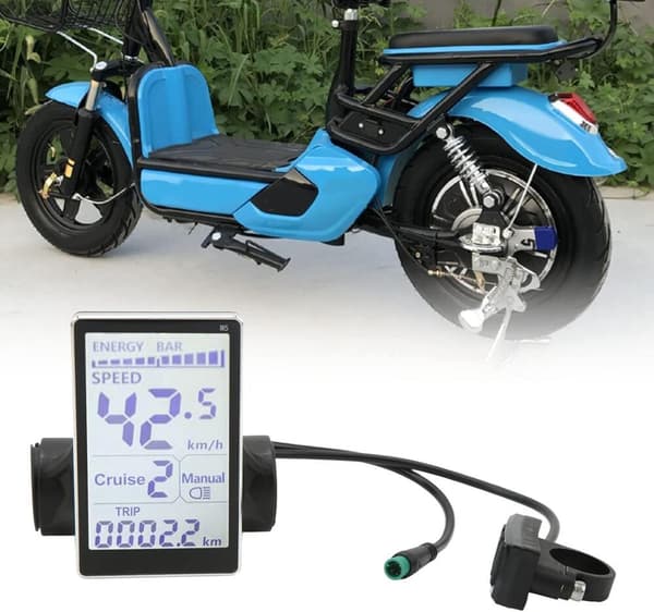 Elektrisk Cykel LCD Mätare 5 Pin 24V 36V 48V 60V Universal E Scooter M5 LCD Panel Skärm för 31.8 22.2