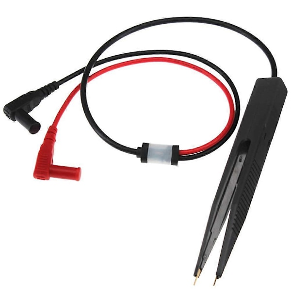 Bil Multimeter Testklämma SMT/SMD med Pincett Sond Verktyg SMD Induktor Universal Sond Testkablar Svart