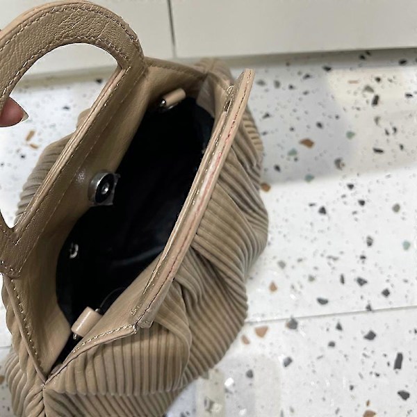 Sammetshandväska Skrynklig Design Clutch Väska Axelremsväska Crossbody Väska Ryggsäck