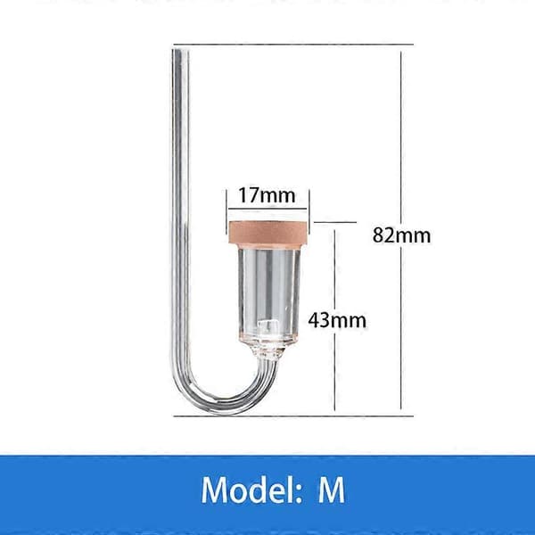 Co2 Diffuser, Klar Akryl CO2 Diffuser, CO2 Diffuser för Akvarieväxter Gräs Vatten (M)