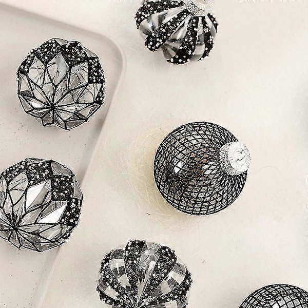 9 st 9 cm Trädkulor Flerfärgade Kuldekorationer Julgran Hängande Ornament För Hemmet Navidad Nyår