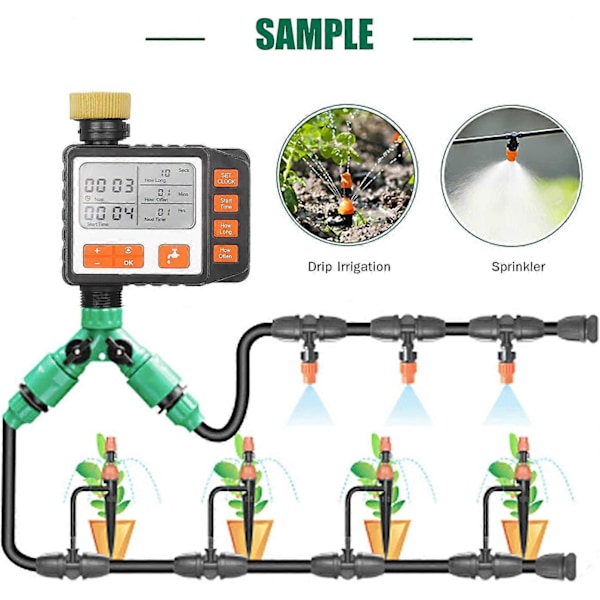 Automatisk Vattningstimer, Programmerbar Digital Slangkoppling Smart Sprinkler Bevattningskontroller