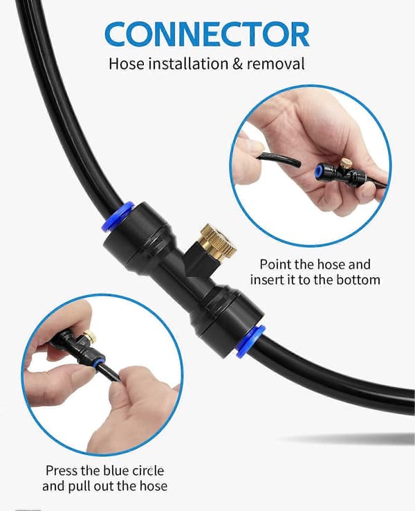 Utomhusdimmare, 8M altandimmare med 7 dimmunstycken + 2 extra munstycken + 1 adapter (Mässing, 3/4\") Dimmare