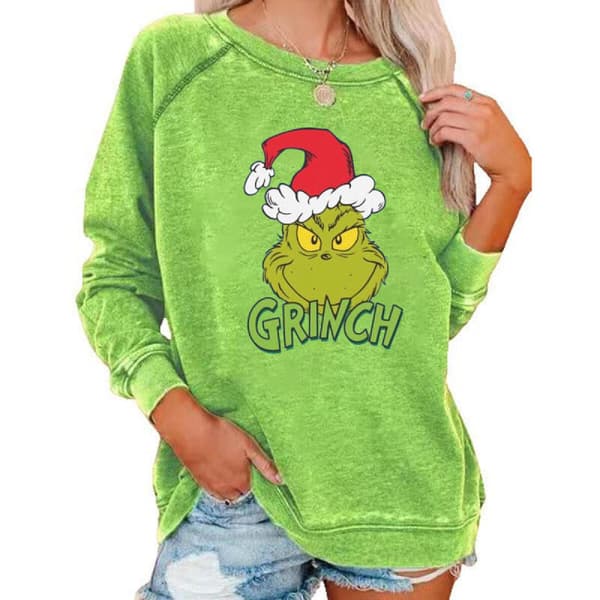 Juldamtröja Grinch Vinter Långärmad Tröja C XL