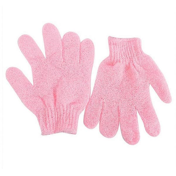 4 par dusch exfolierande badhandskar nylon duschhandskar kroppsskrubb exfolierare