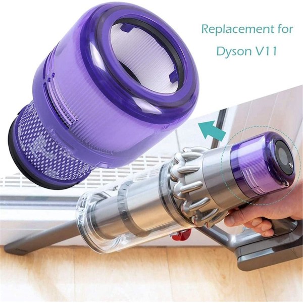 2-pack tvättbart filter för Dyson V11 SV14 Series V