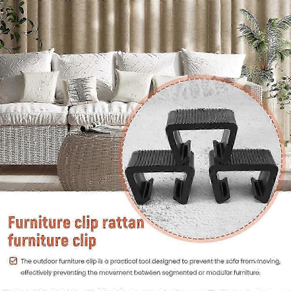 Rattan Möbelklämma Multifunktionell Korgsoffa Koppling Fäste Hållbar Utomhus Rattan Stol Klammer