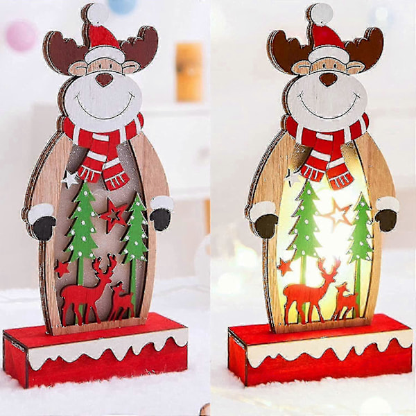 Jul Träprydnader Trä Santa Prydnader Julgransprydnader För Hem Vägg Flaskor, Julprydnader BJB753