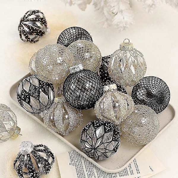 9 st 9 cm Trädkulor Flerfärgade Kuldekorationer Julgran Hängande Ornament För Hemmet Navidad Nyår