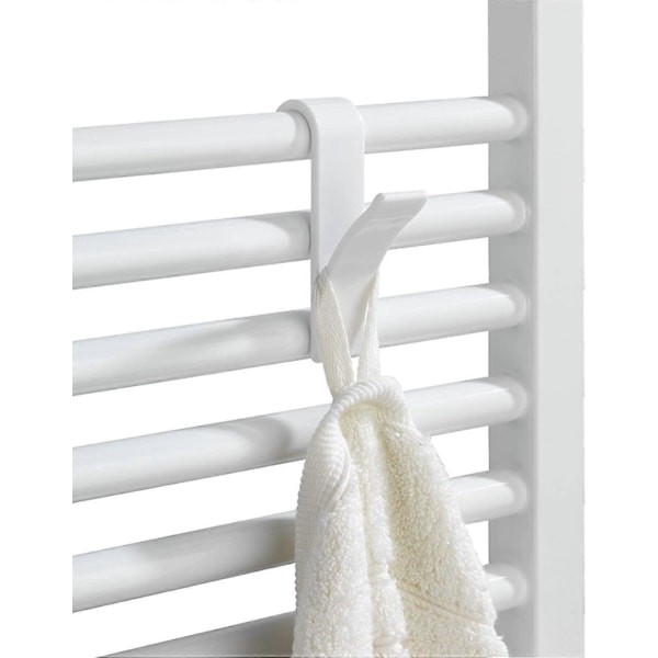 Radiatorkrok, Handdukstork radiatorkrok, vit plast, Set om 2